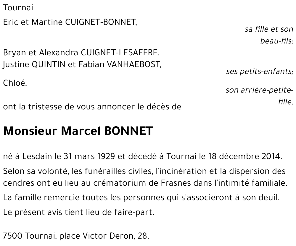 Marcel BONNET