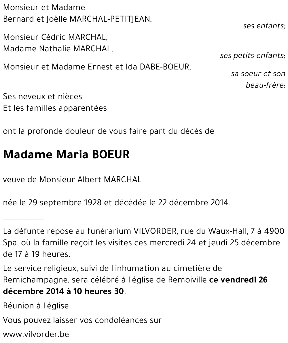 Maria BOEUR