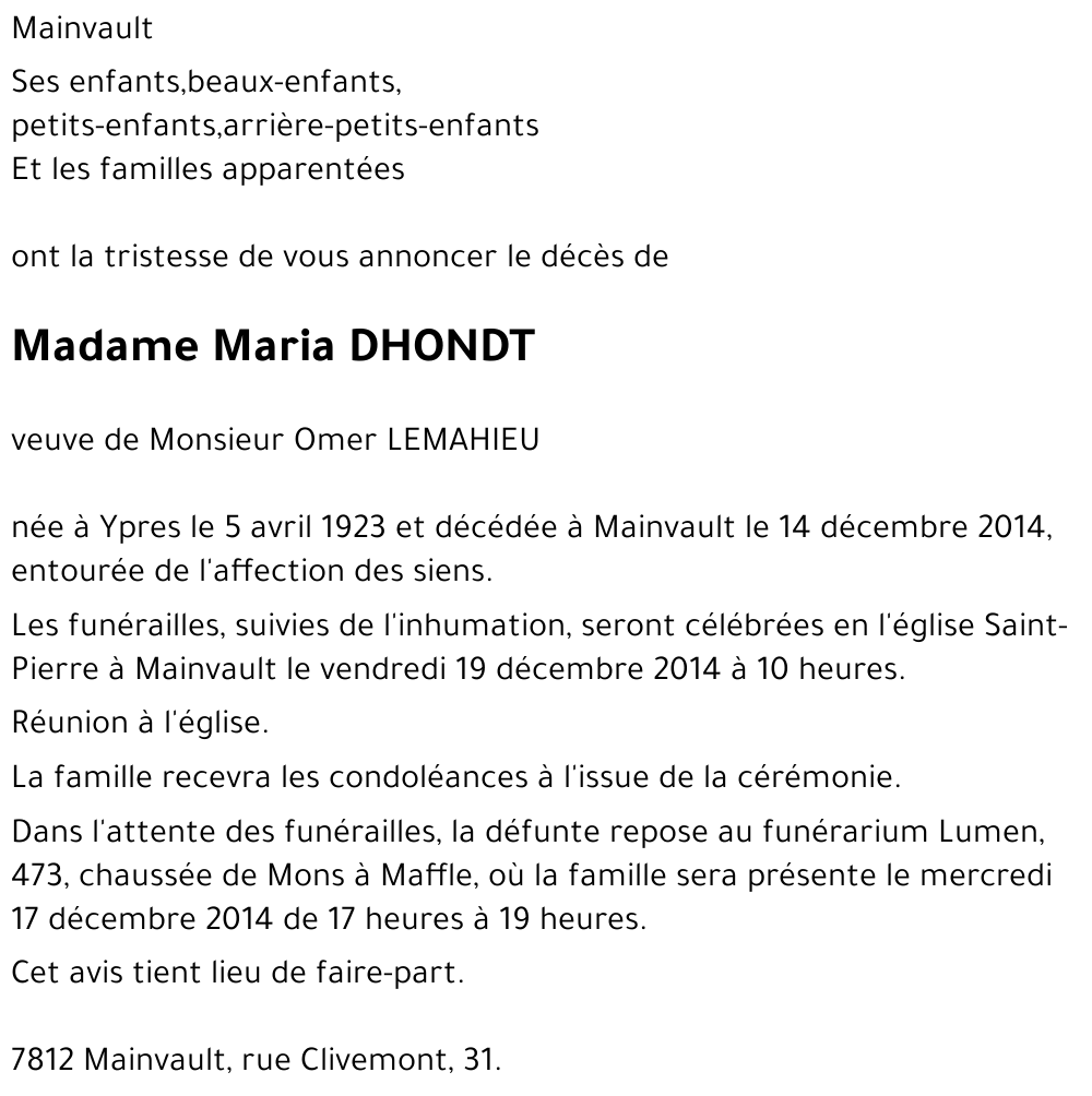 Maria DHONDT