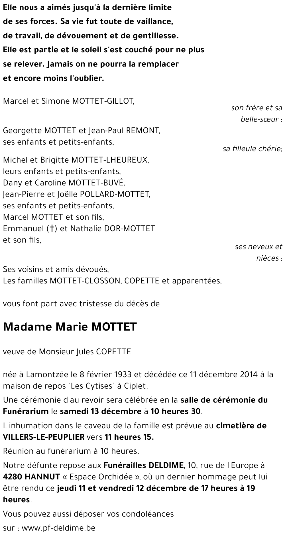 Marie MOTTET