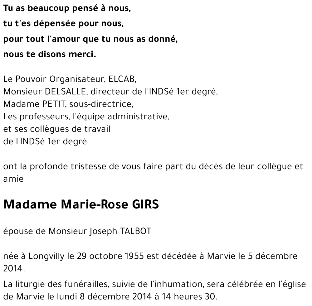 Marie-Rose GIRS