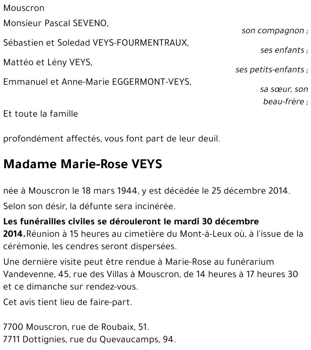 Marie-Rose VEYS