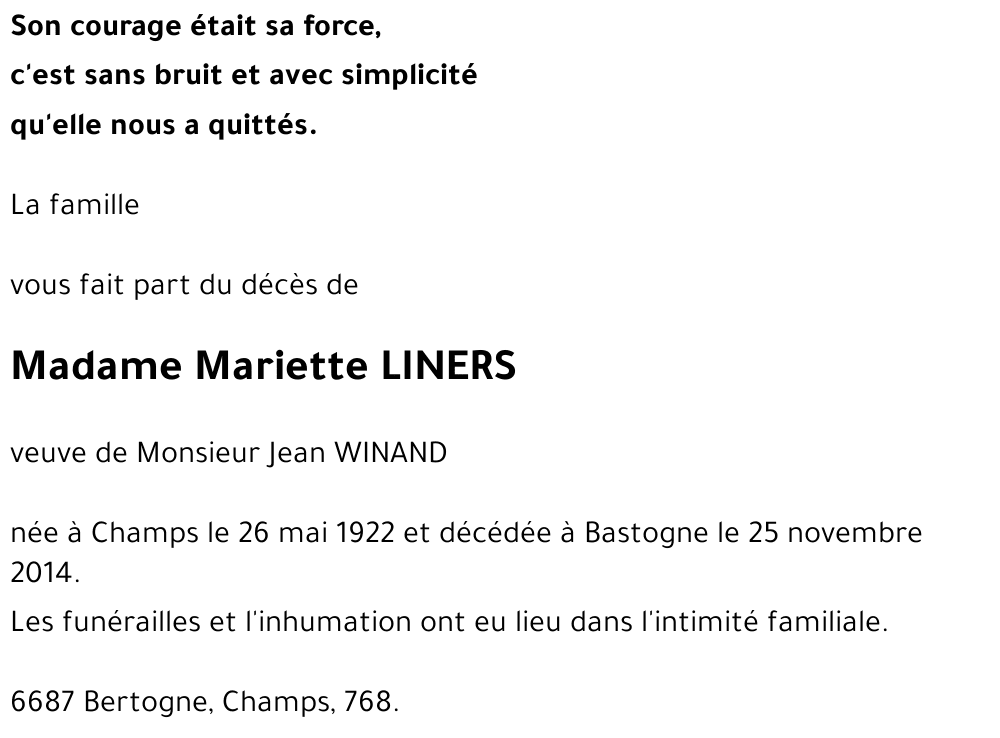 Mariette LINERS