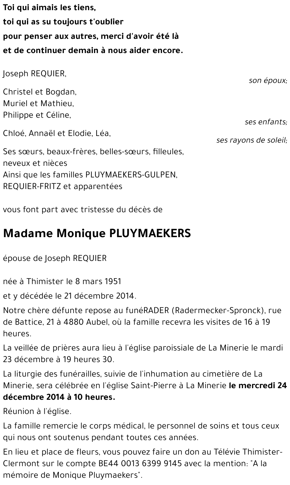 Monique PLUYMAEKERS