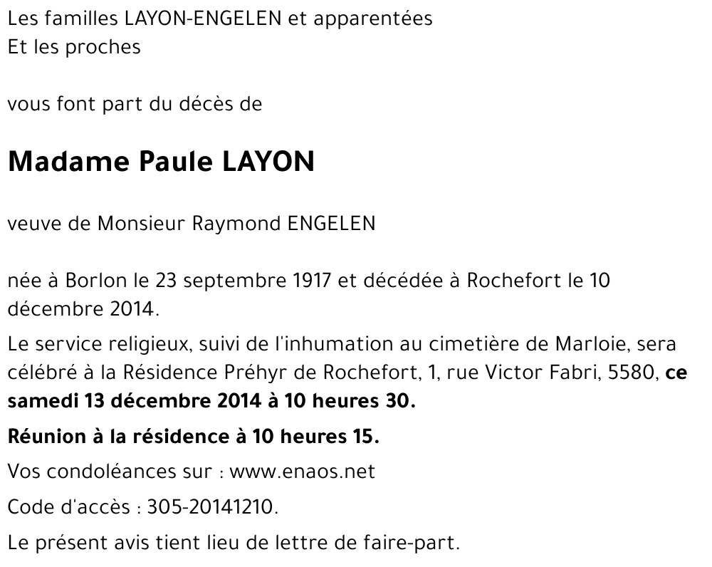 Paule LAYON