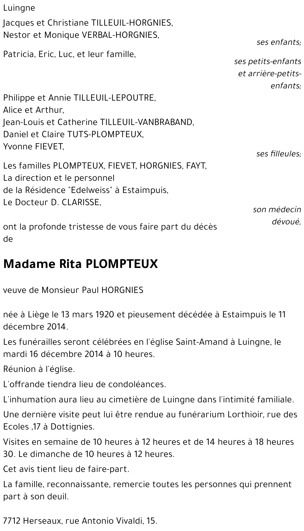 Rita PLOMPTEUX