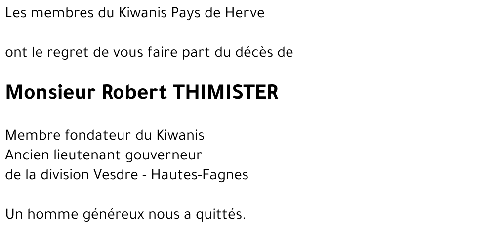 Robert THIMISTER