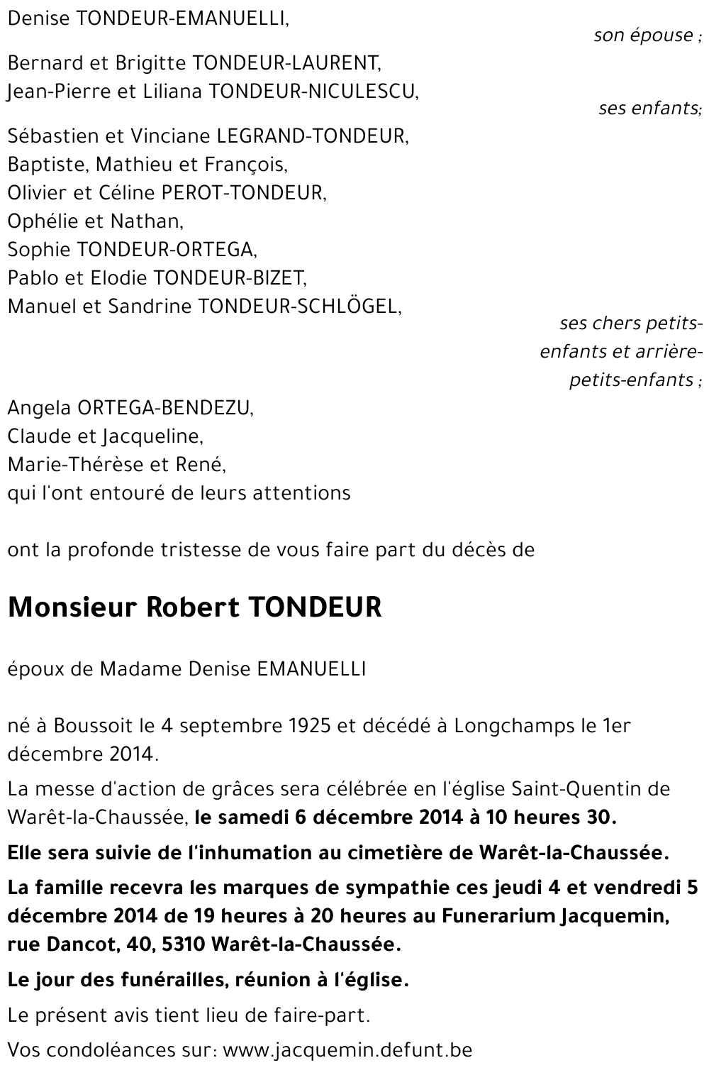 Robert TONDEUR