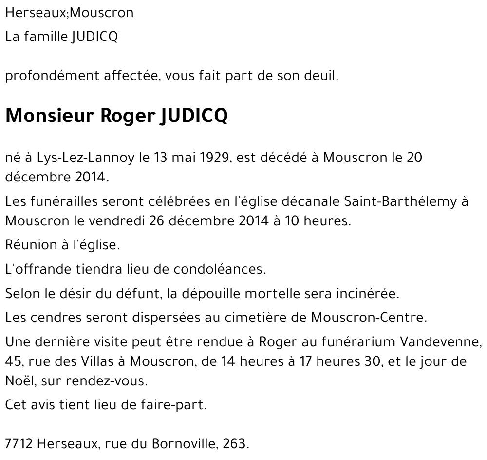 Roger JUDICQ