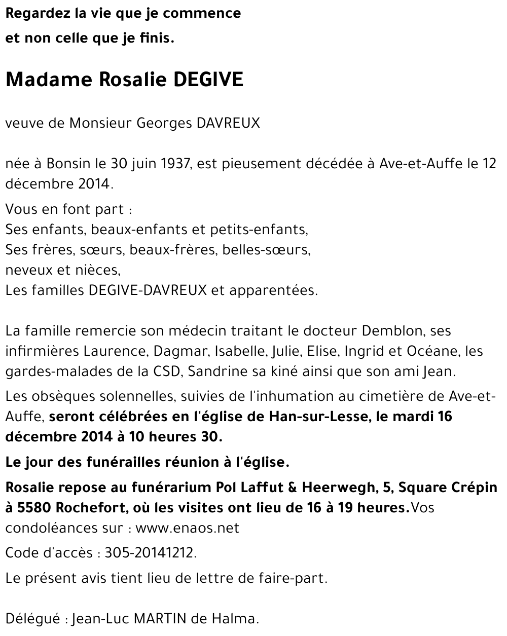 Rosalie DEGIVE