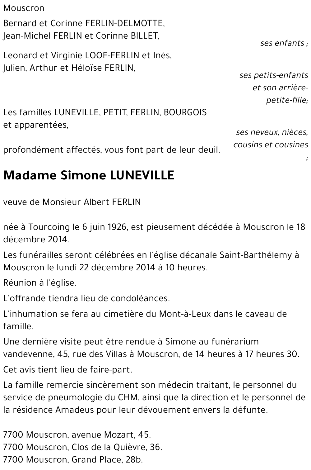 Simone LUNEVILLE