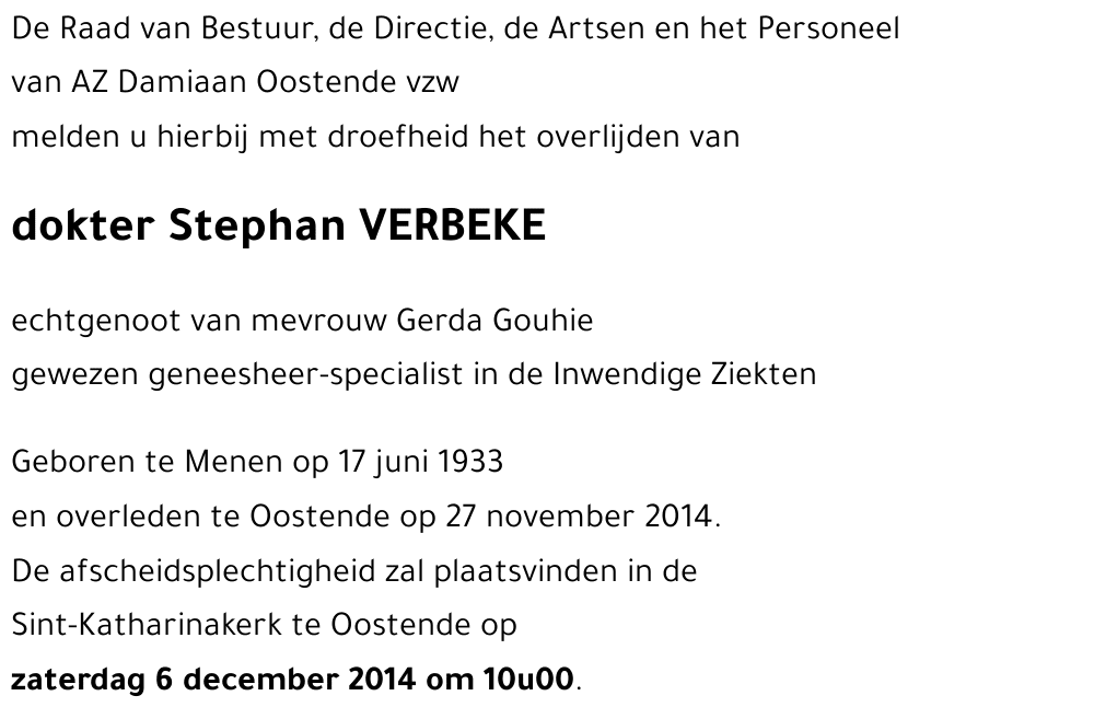 Stephan VERBEKE