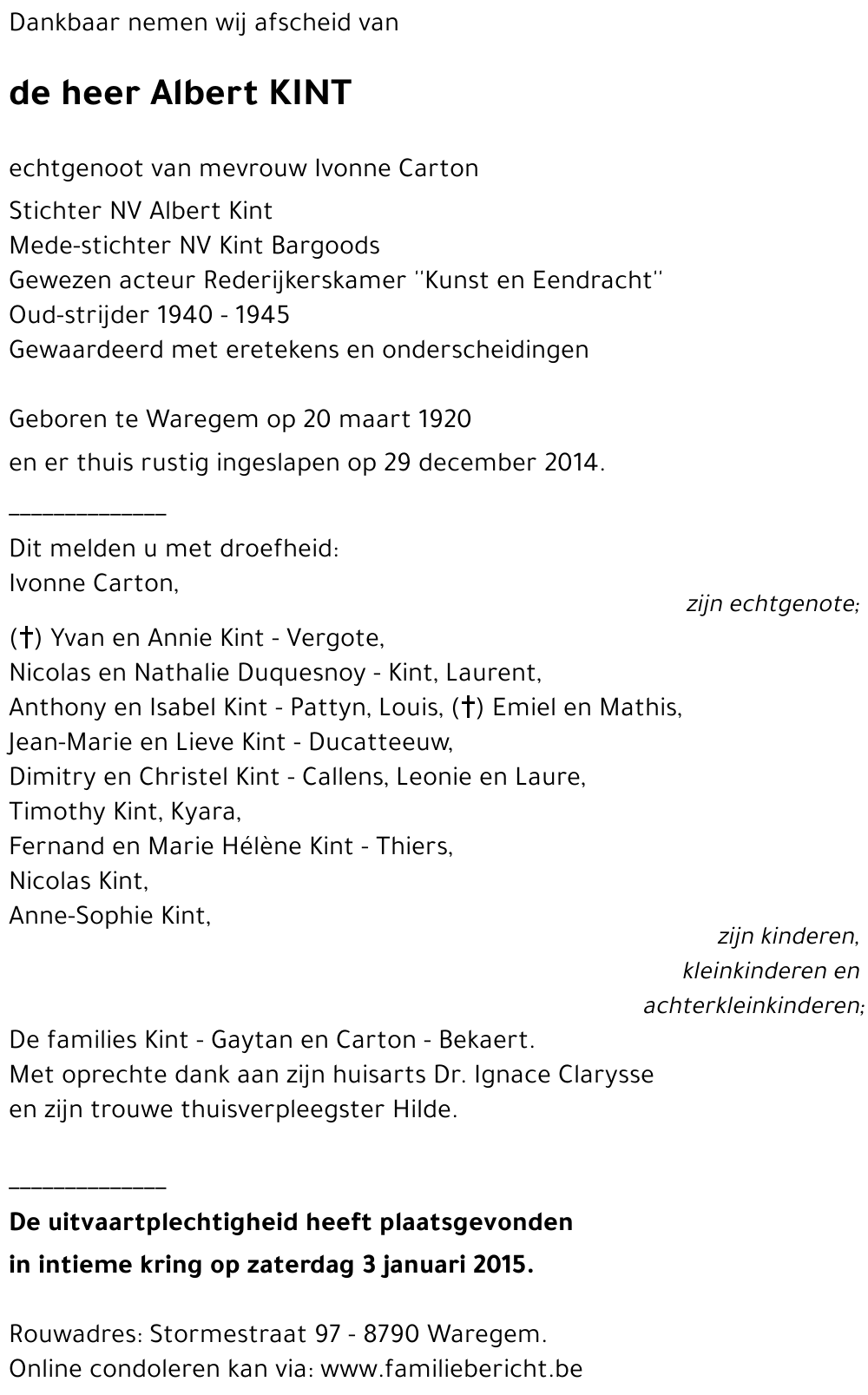 Albert KINT