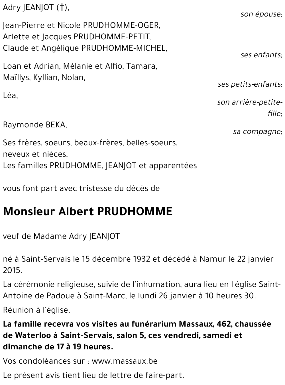 Albert PRUDHOMME
