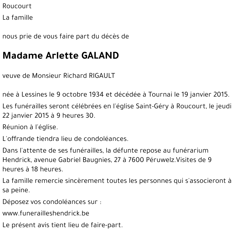 Arlette GALAND