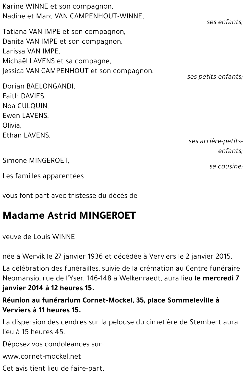 Astrid MINGEROET