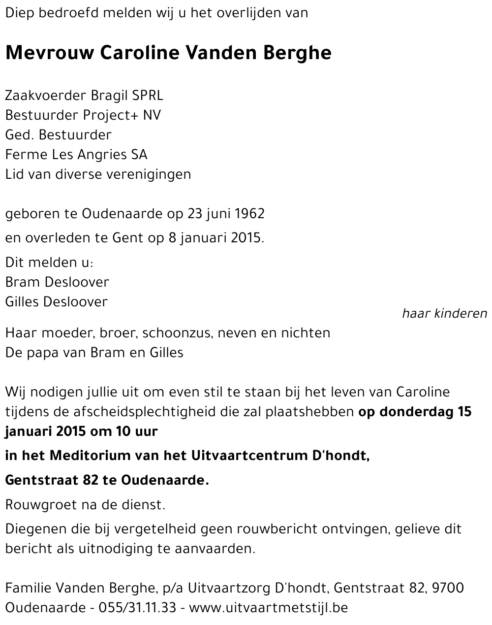 Caroline Vanden Berghe