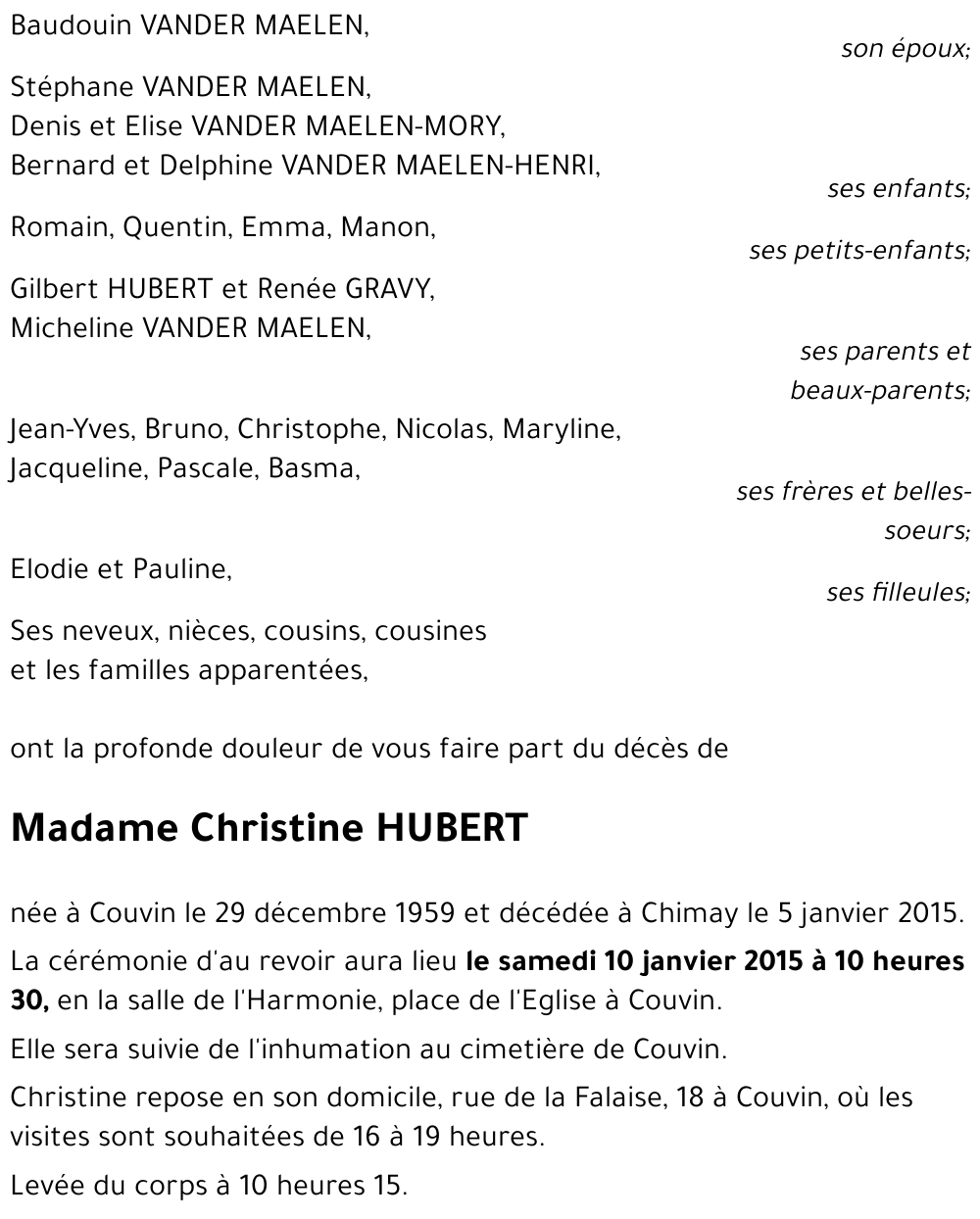 Christine HUBERT