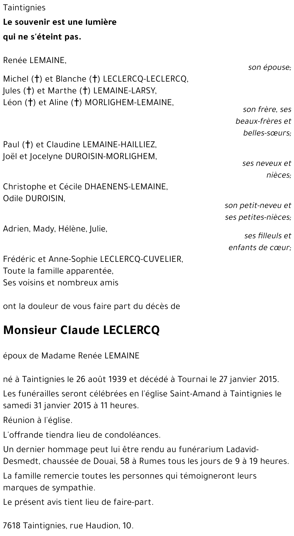 Claude LECLERCQ