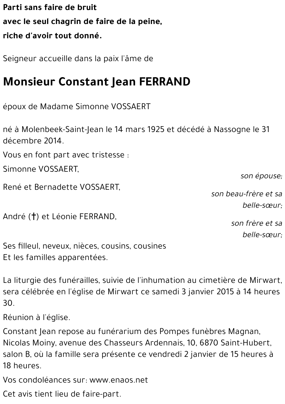 Constant Jean FERRAND