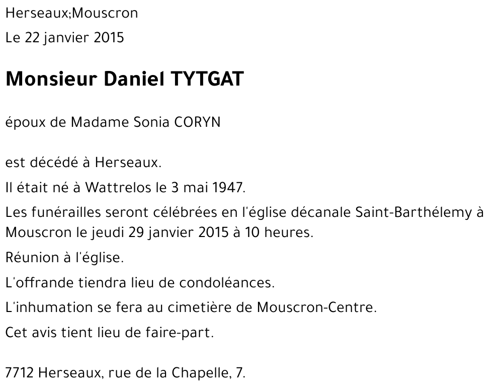 Daniel TYTGAT
