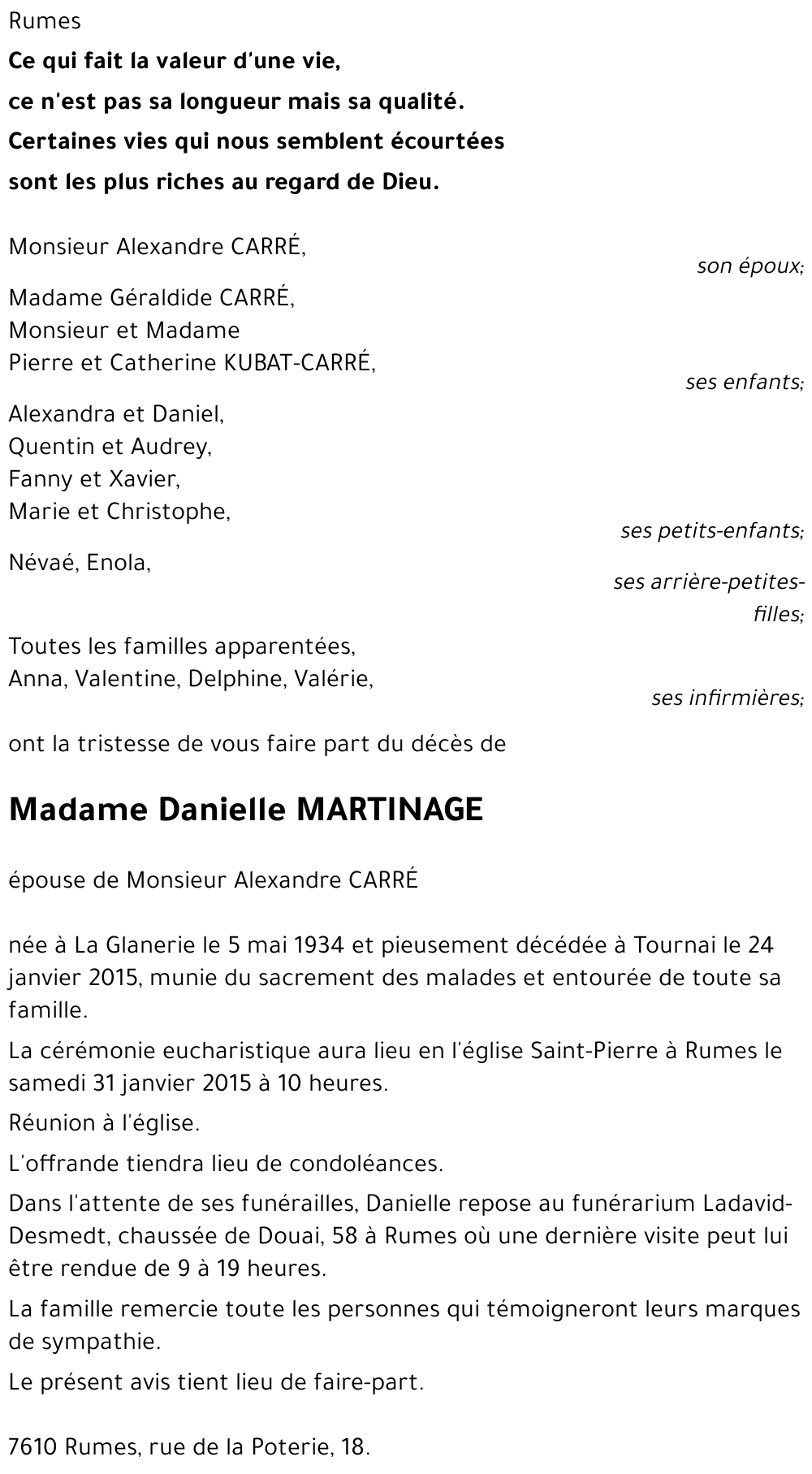 Danielle MARTINAGE