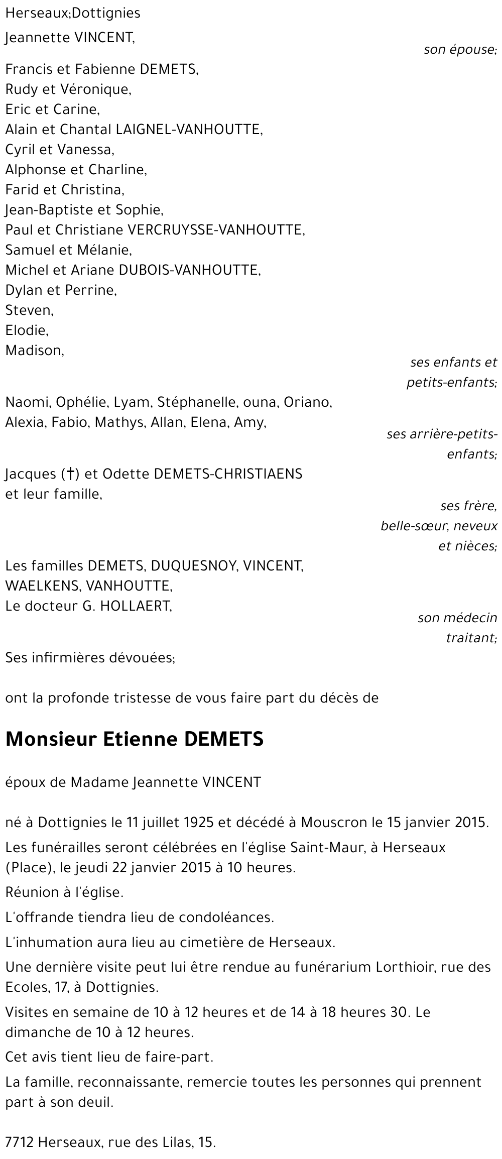 Etienne DEMETS