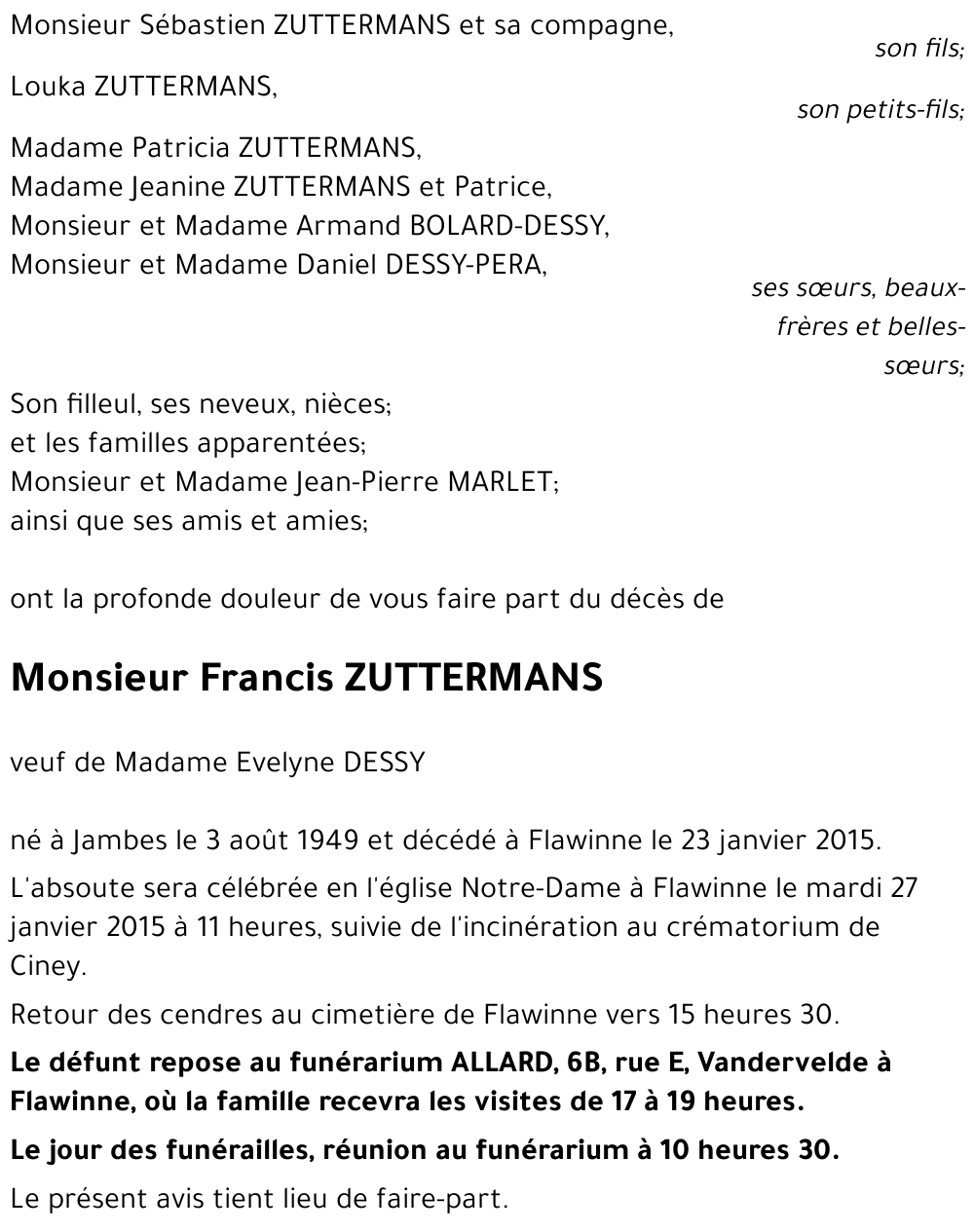 Francis ZUTTERMANS