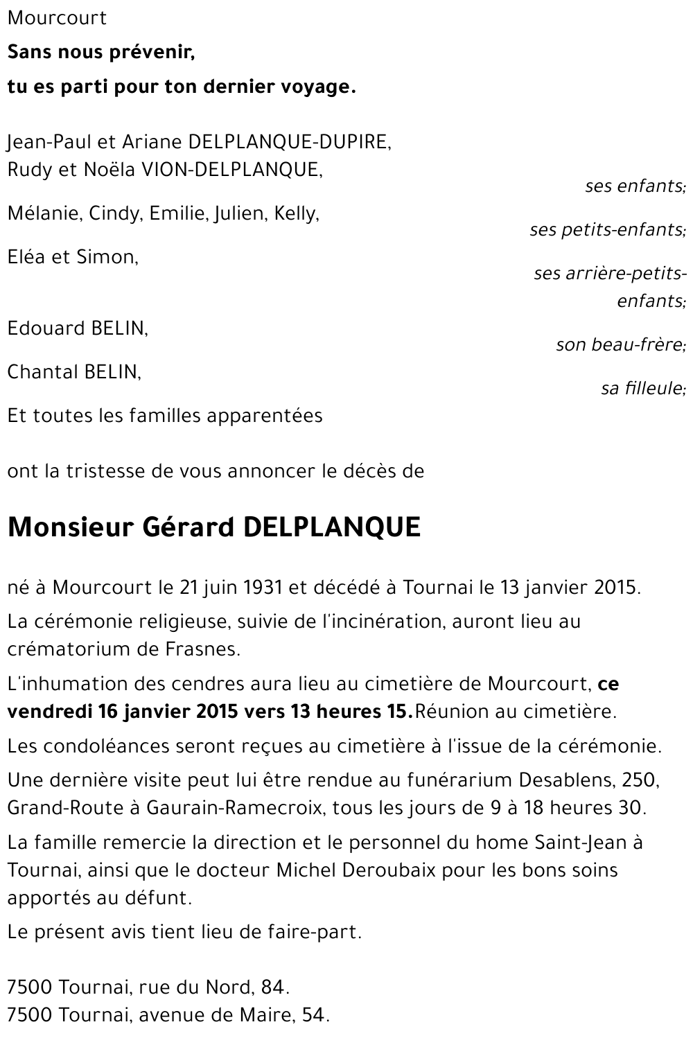 Gérard DELPLANQUE