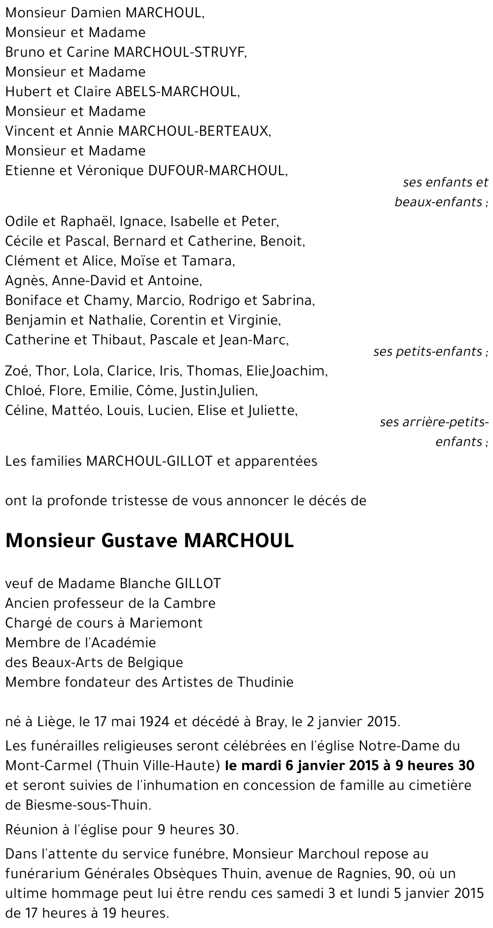 Gustave MARCHOUL