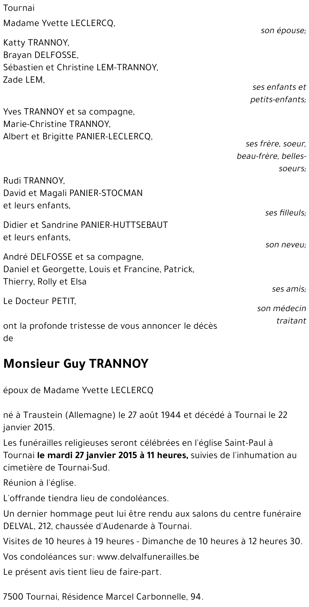 Guy TRANNOY