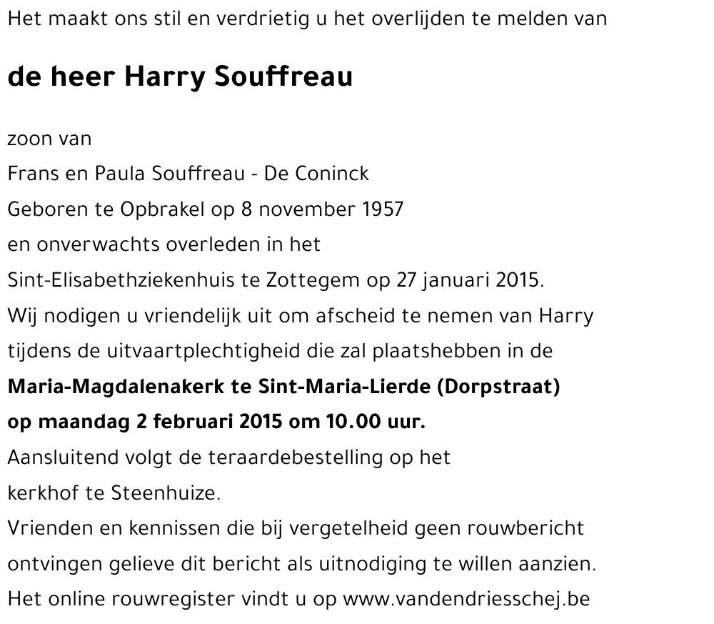 Harry Souffreau