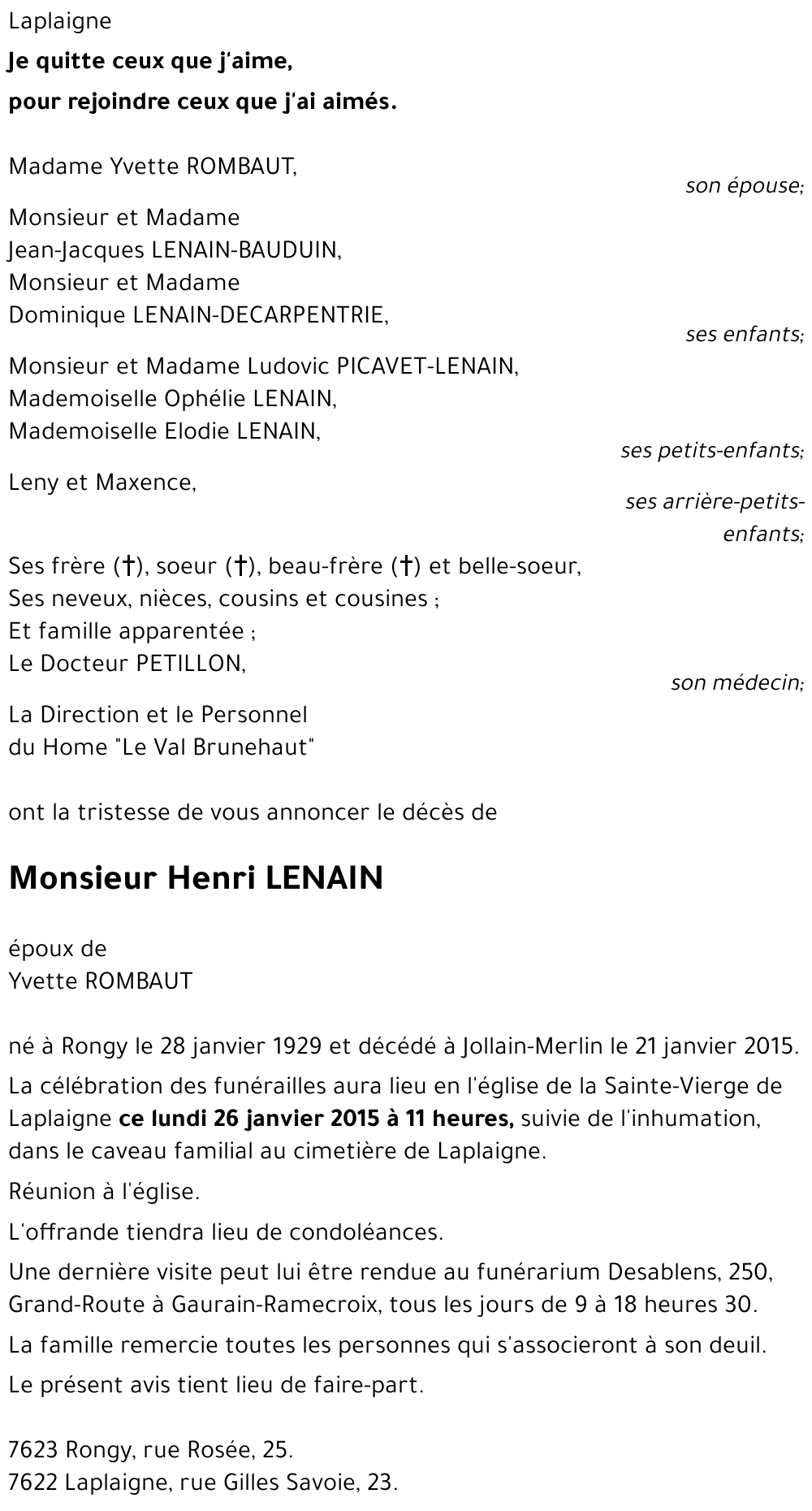 Henri LENAIN