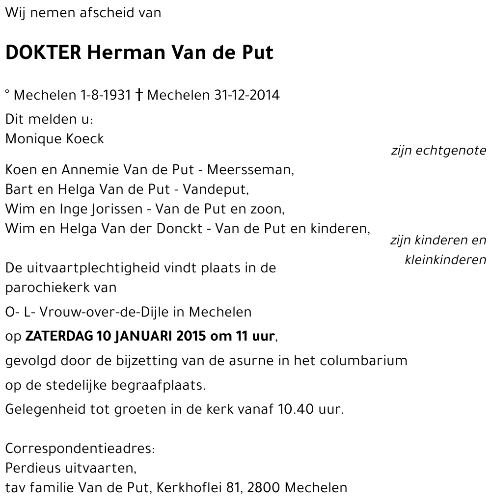 Herman Van de Put