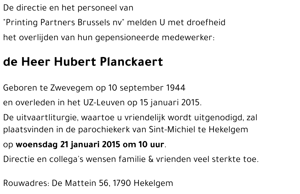 Hubert Planckaert