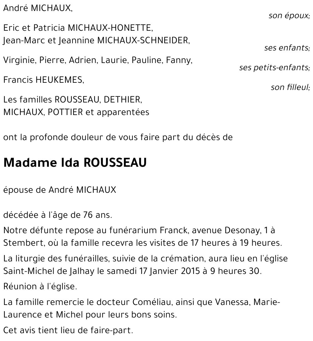 Ida ROUSSEAU
