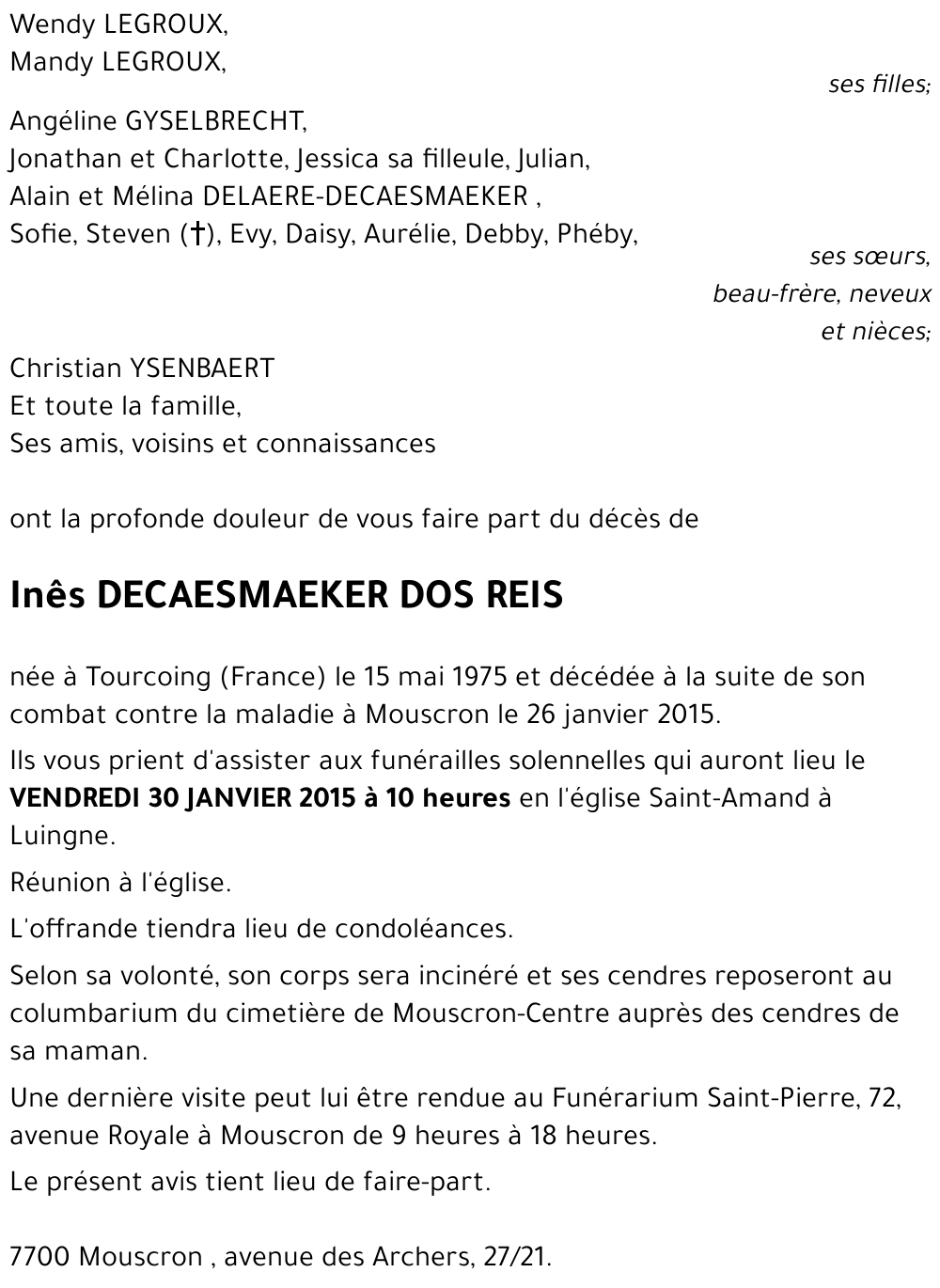 Inês DECAESMAEKER DOS REIS