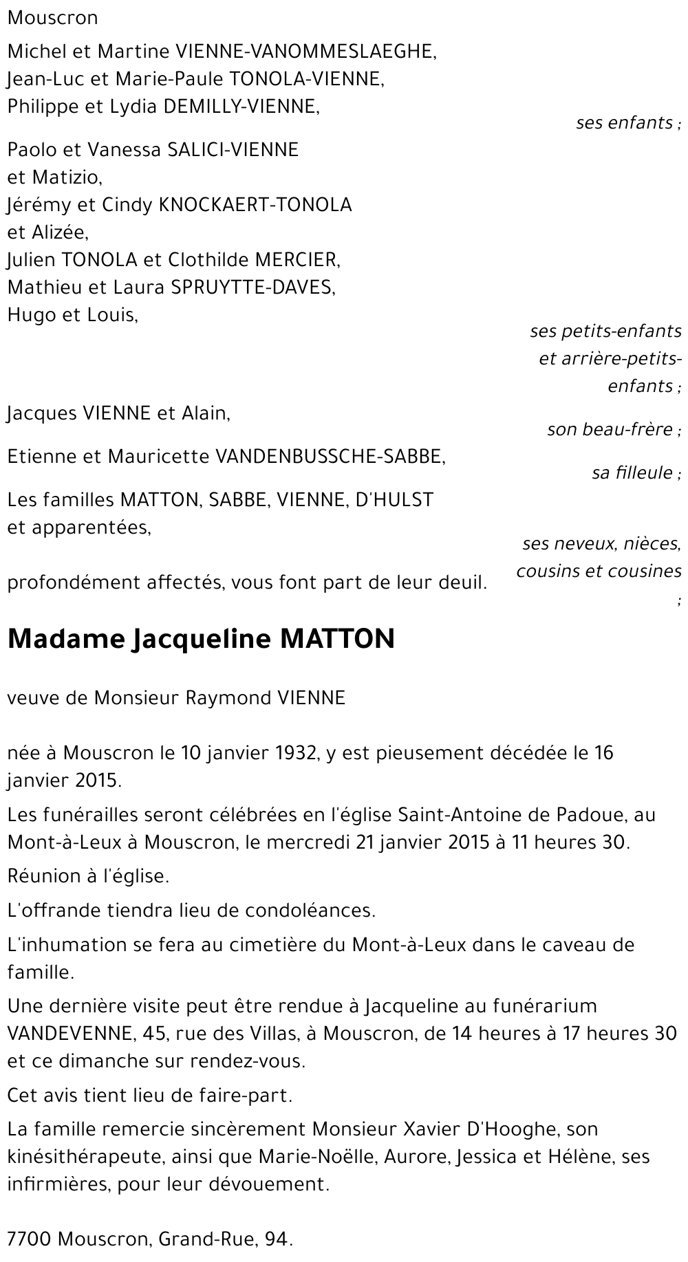 Jacqueline MATTON