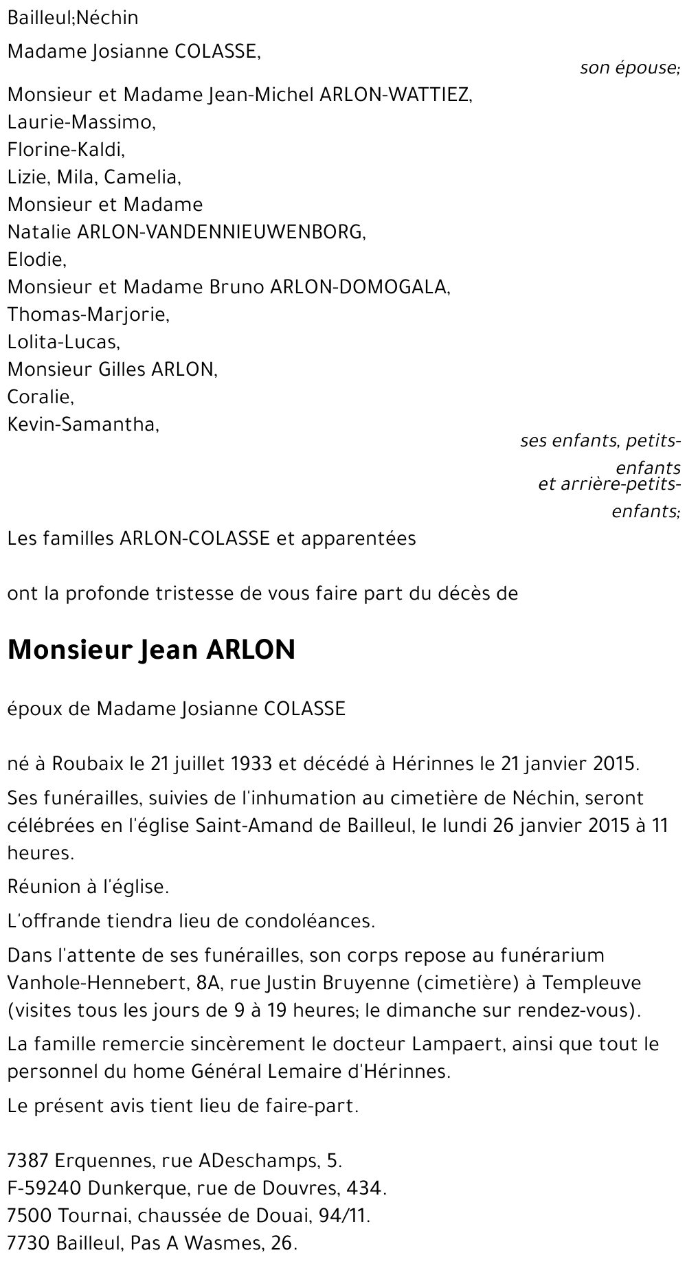 Jean ARLON