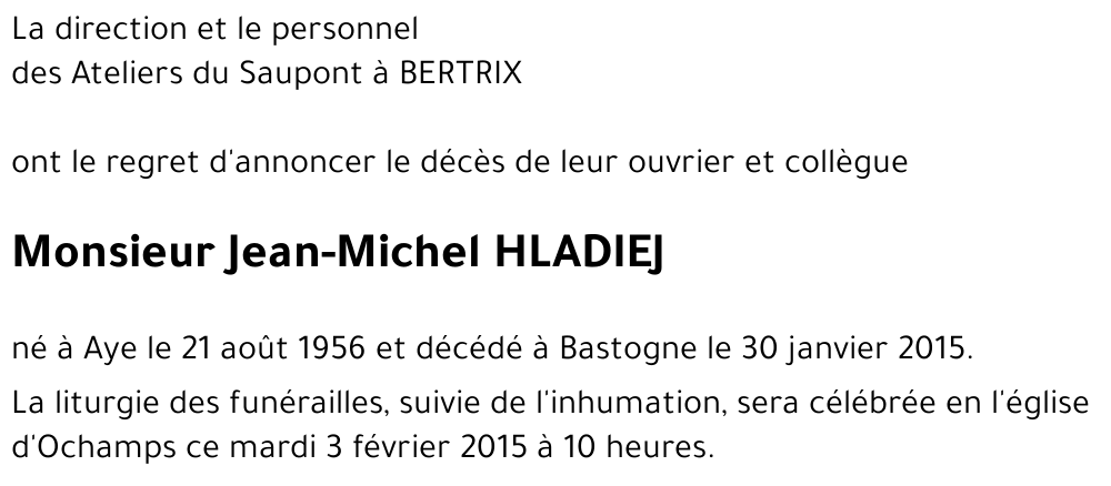 Jean-Michel HLADIEJ