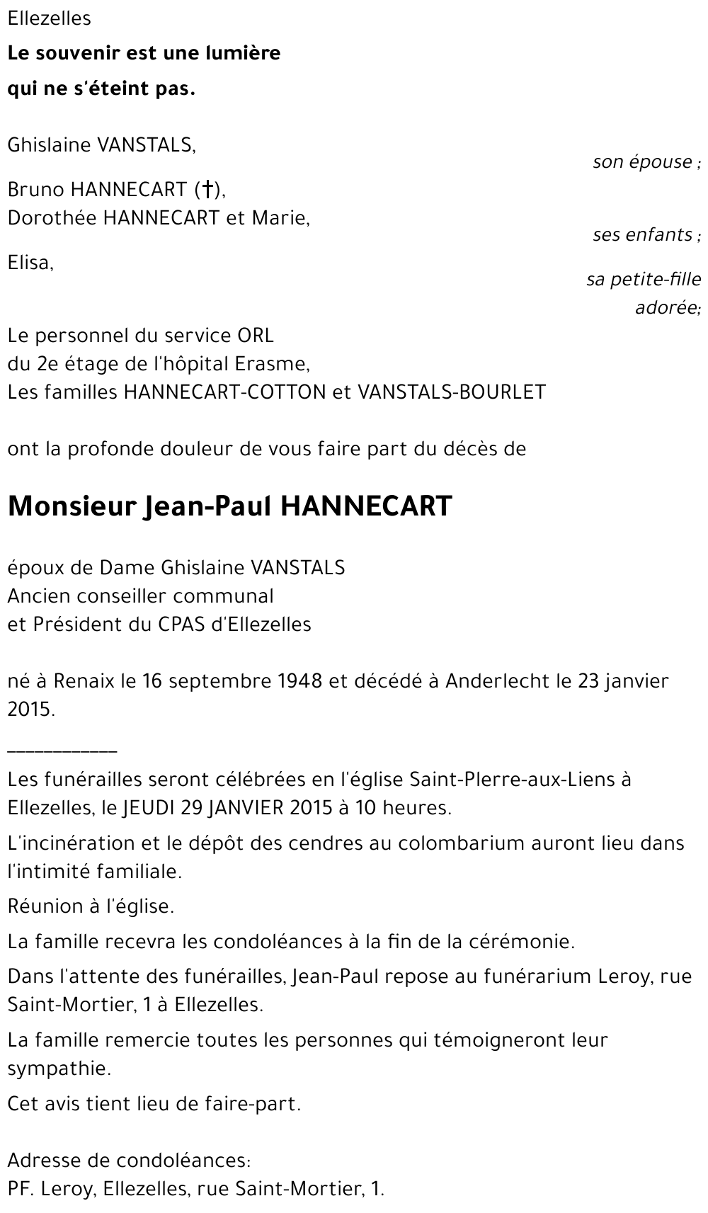 Jean-Paul HANNECART