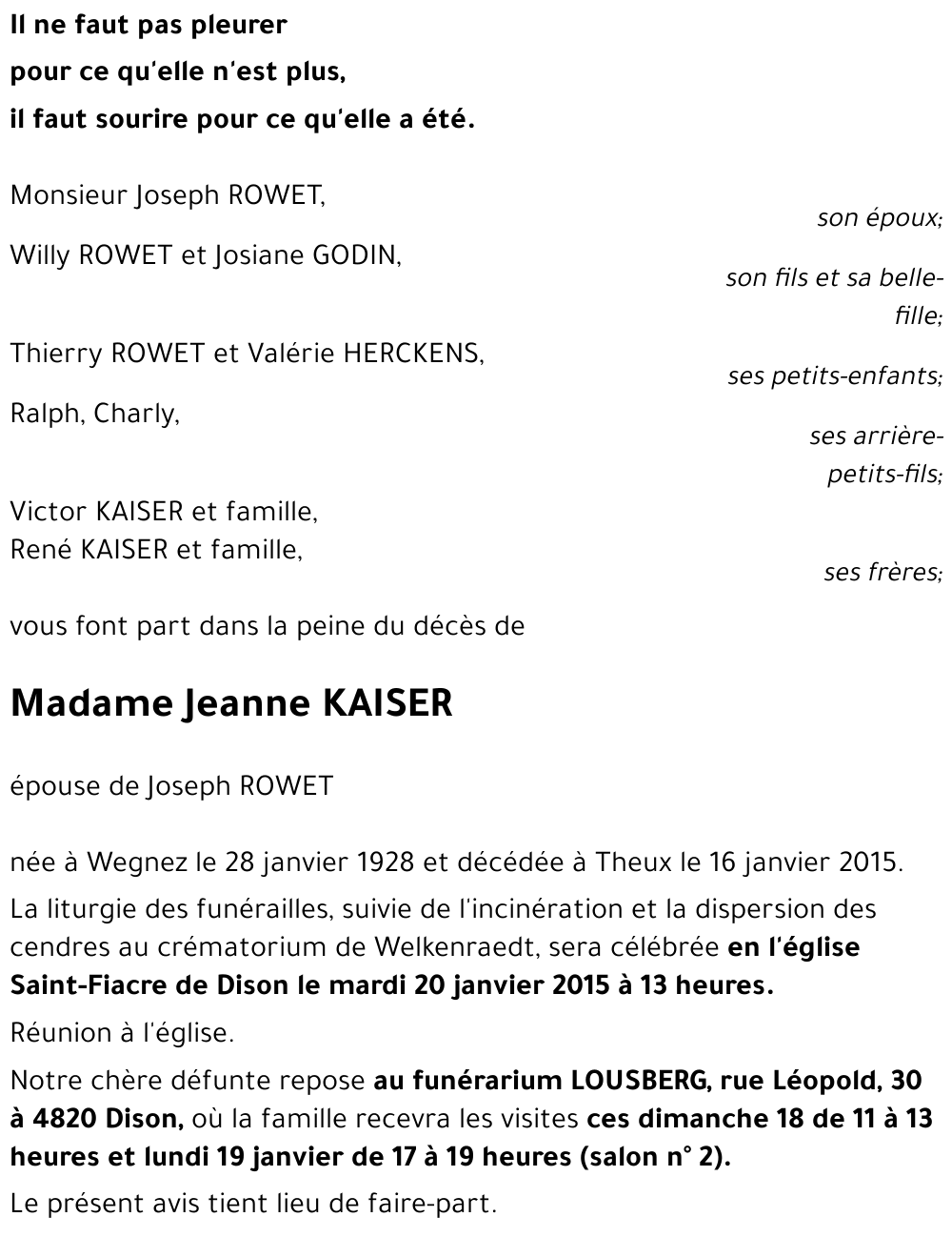 Jeanne KAISER