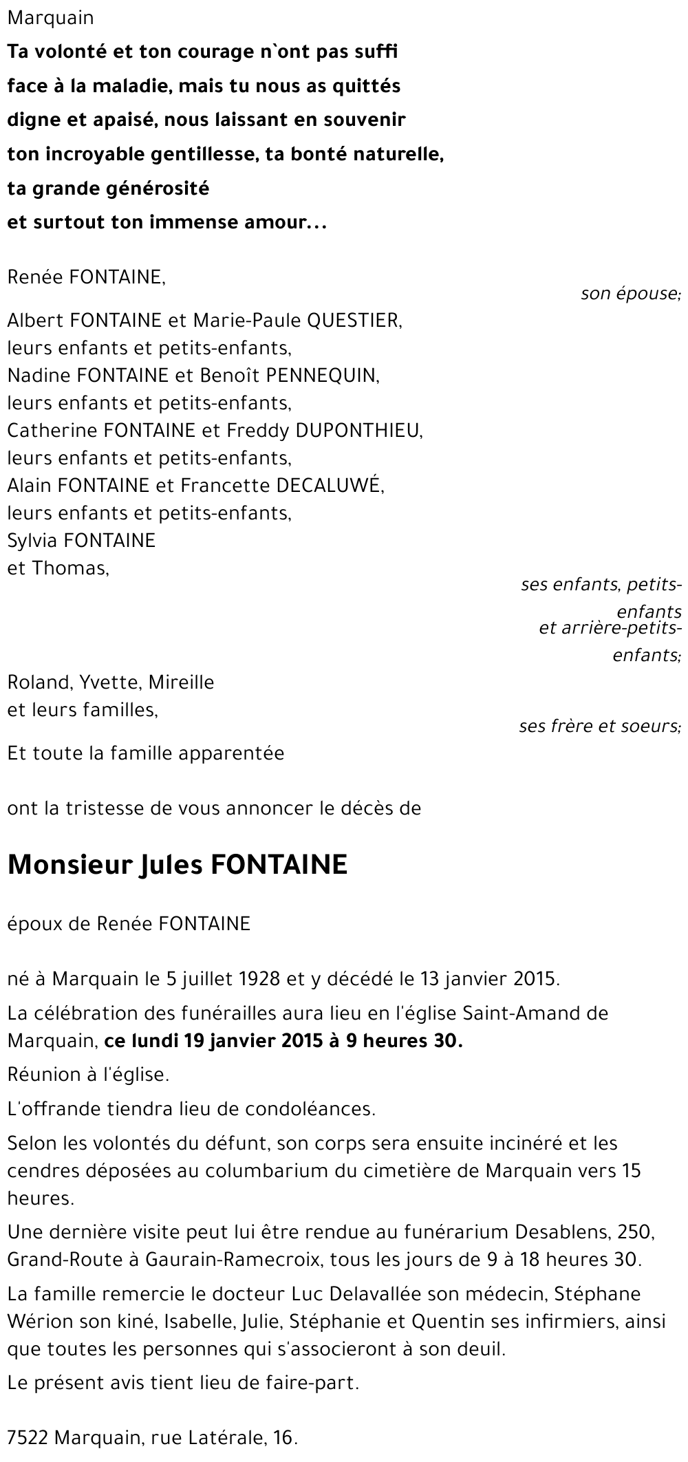 Jules FONTAINE