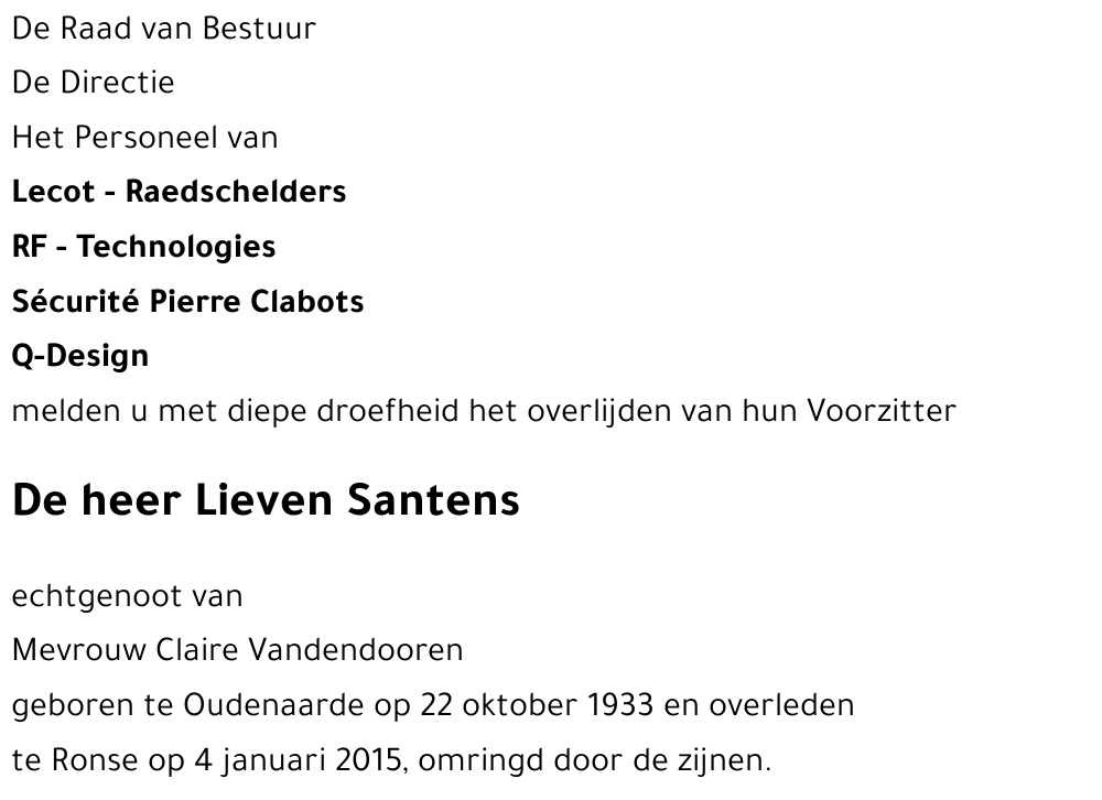 Lieven Santens