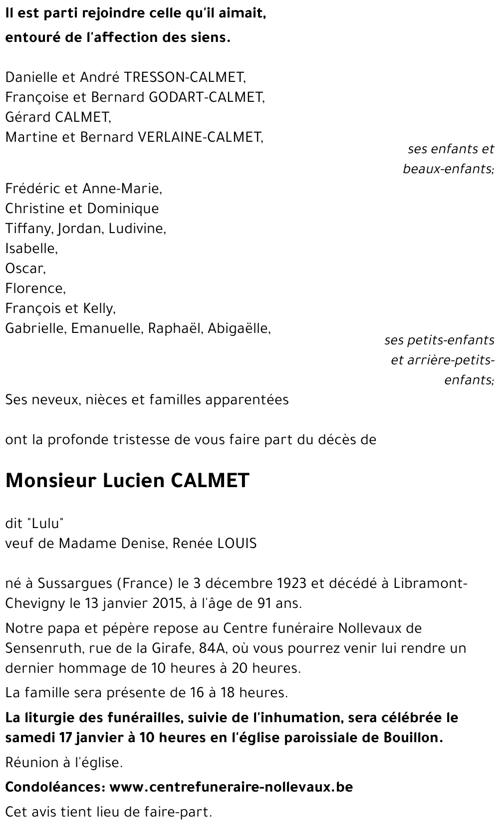 Lucien CALMET