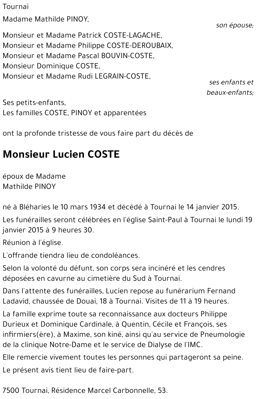 Lucien COSTE
