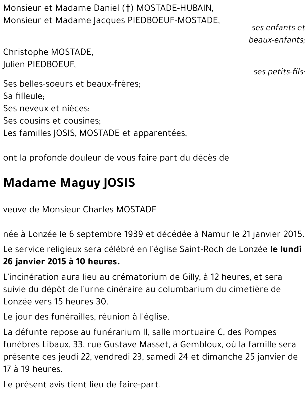 Maguy JOSIS