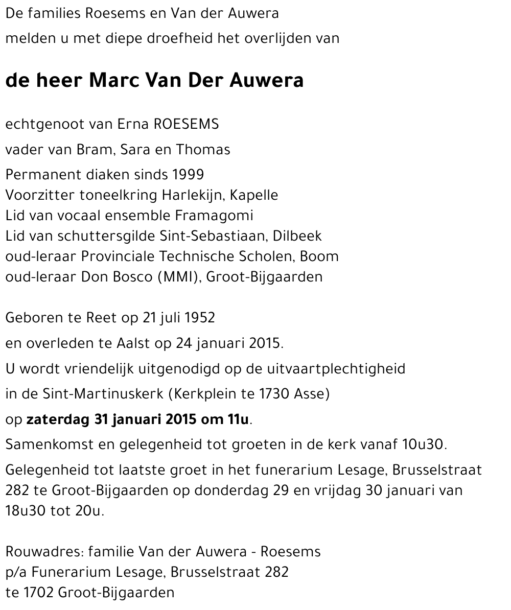 Marc Van Der Auwera