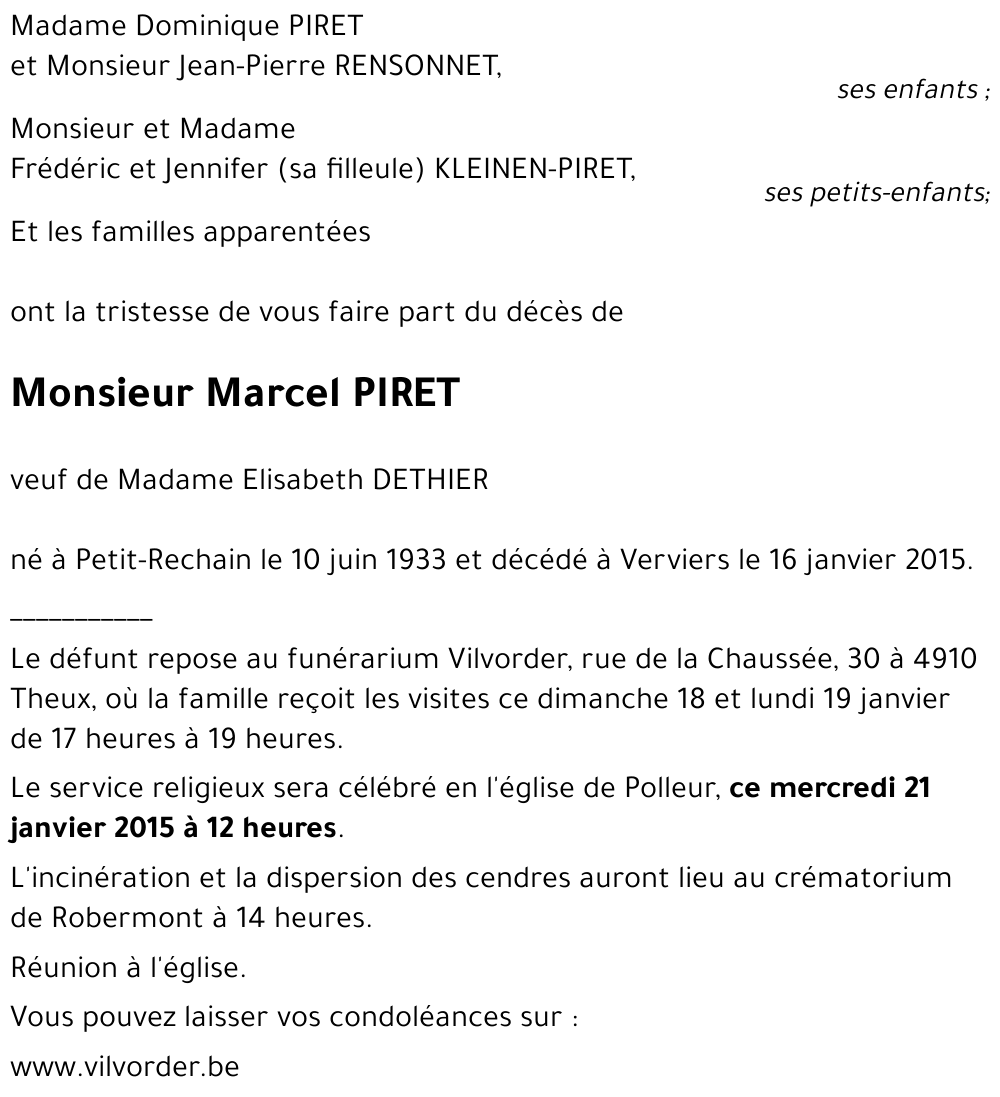 Marcel PIRET