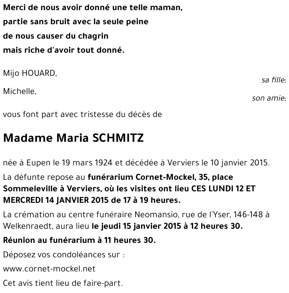 Maria SCHMITZ